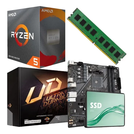 Combo Actualizacion Pc Amd Ryzen 5 4500 A520 8 Gb Ssd 240