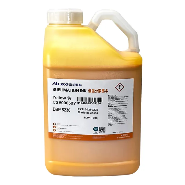 Tinta Amarillo Sublimacion Atexco Para Cabezal Epson 5 Kilos