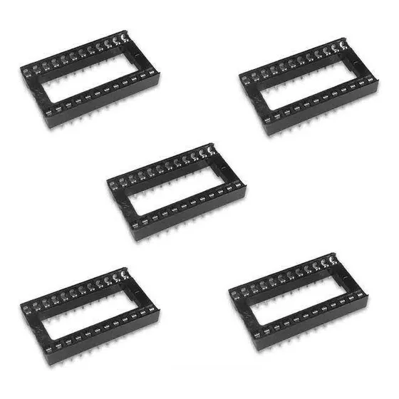 Base Dip-24 Zócalo P/circuito Integrado 24 Pin Pack 5pz Ic24