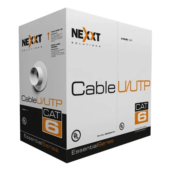 Rollo De Cable Utp Nexxt Cat6 100mts 100% Cobre Gris En Caja