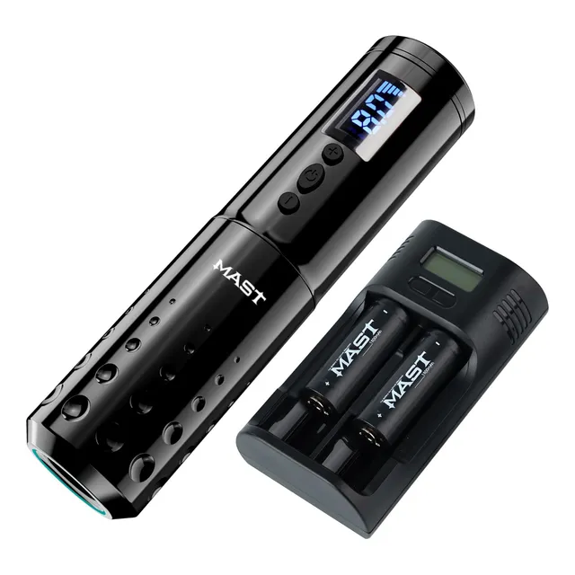 Mast Lancer Tattoo Pen Machine Gun Cordless Rotary W87cy