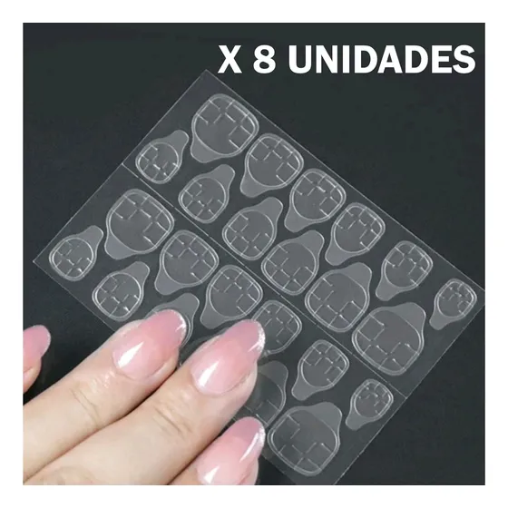 Pega En Calcomanías Adhesivos De Uñas Press On / 8 Unidades