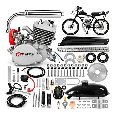 Kit Completo Motor Knakasaki 80cc 2t Para Bike Prata
