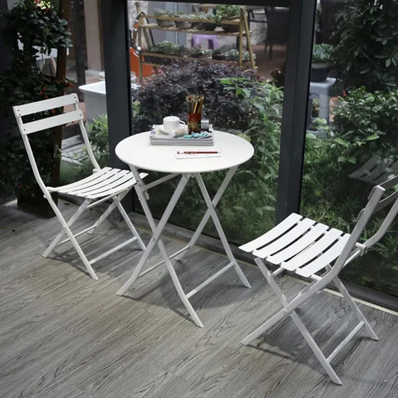 Juego De Jardín Balcón Exterior Mesa Y Sillas Patio Terraza 