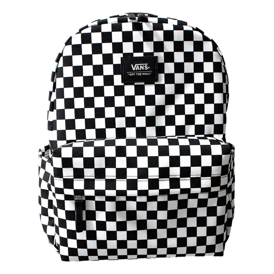 Mochila Escolar Vans Vn000h4x5bk Color Negro/blanco Diseño Cuadros 22l