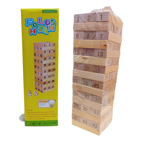 Jenga De Madera Numerico 48 Piezas Juego De Equilibrio
