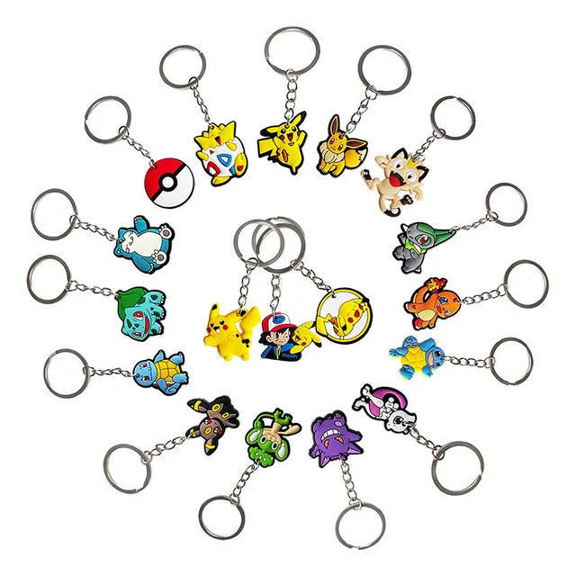 18pcs Pokémon Llavero Colgante De Decoración