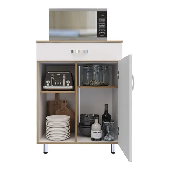 Auxiliar De Cocina Eva Color Rovere-Blanco