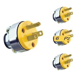 Clavija Uso Rudo Aterrizada Metal Macho Kleiman (6pz) Clavija Uso Rudo Aterrizada Metal Macho Kleiman (6pz)