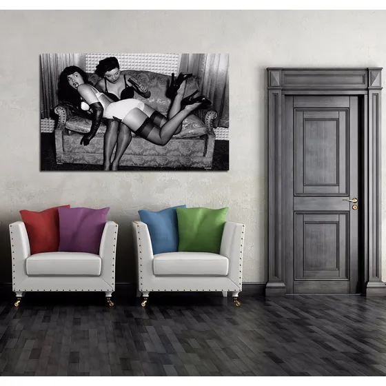 Vinilo Decorativo 60x90cm Bettie Page Pin Up Sexy Retro