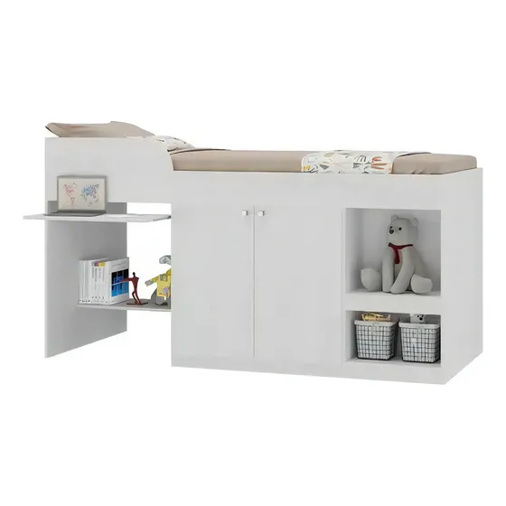 Cama Marinera Multicama Con Escritorio Y Estantes Dormitorio Infantil Muebles Web