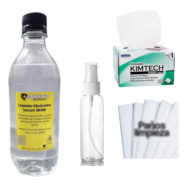 Limpiador Electrónico Alcohol Isopropílico 500ml Skulltrap 