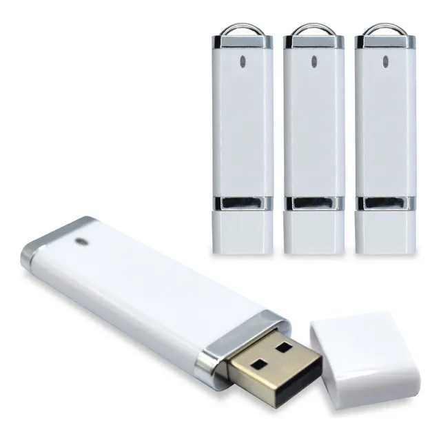 Memoria Usb Plástico Blanco 4gb Paq.50pz Sin Impresión