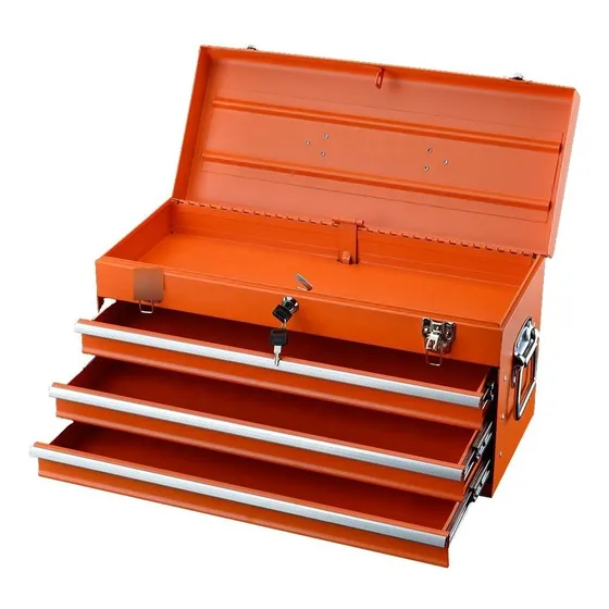 Caja De Herramientas Metálica De 3 Cajones 