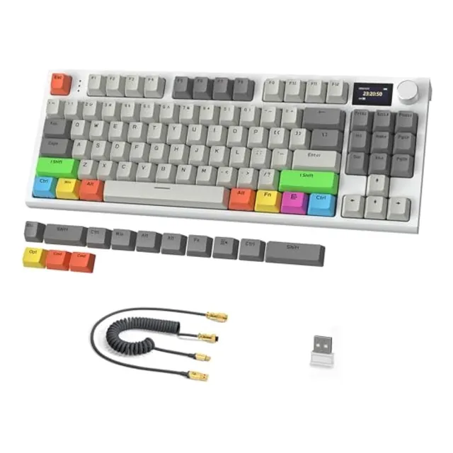 Teclado Mecánico Rk86, 2.4g Inalámbricobt5.0usb-c