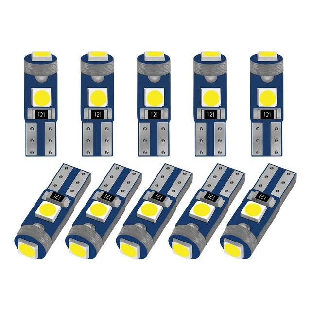 10 Focos Led T5 2721 W3w W1.2w Pellizco Tablero De Mandos