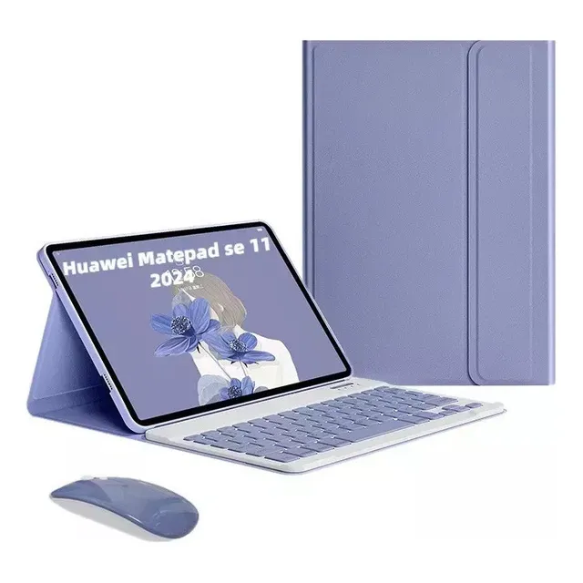 Funda Con Teclado+ratón Para Huawei Matepad Se 11'' 2024 Ñ Color Violeta