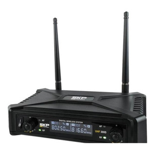 Microfone Sem Fio Skp Uhf 300d De MĂŁo Duplo Preto Microfone Sem Fio Skp Uhf 300d De MĂŁo Duplo Preto