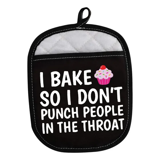 Levlo Funny Baker Gifts I Bake Don't Punch People In The