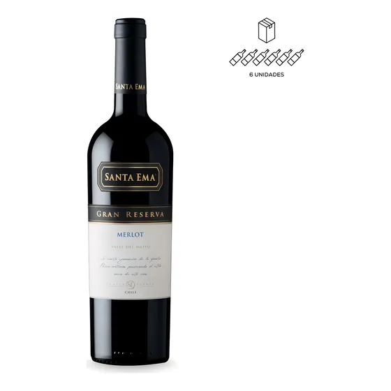 Vino Pack 6 Un Gran Reserva Merlot 750 Ml