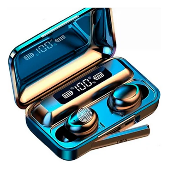 Audífono Inalámbrico Auricular Air F9 Pro Con Powerbank
