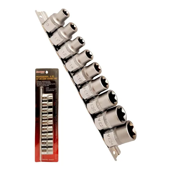 Dados Tubos Torx Hembra Enc. 1/2 - E10 - E24 - Eurotech