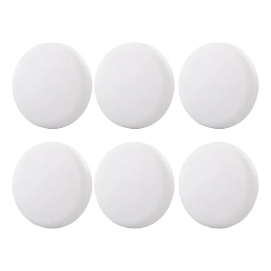 6pz Lampara Panel Led Plafon Sobreponer Redonda 18w 3000k Blanco