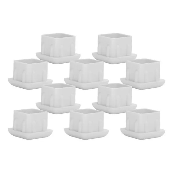 16 Ponteira Para Pé De Cadeira Quadrado Mesa 40x40mm