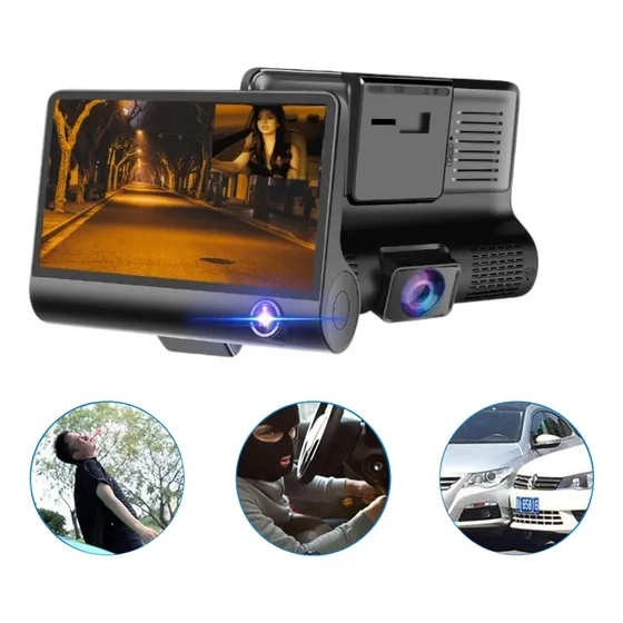 Cámara Para Carro Dvr 3 En 1 Full Hd 1080p Dual Cam Dvr Car