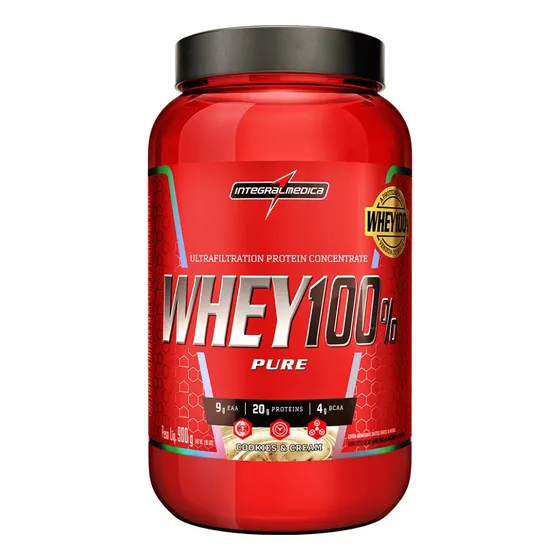 Whey 100% Pure Concentrado Whey Protein Integralmédica 900g