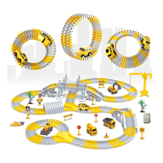 Pista De Carrinhos Construção Brinquedo Infantil 345 Peças Pista De Carrinhos Construção Brinquedo Infantil 345 Peças