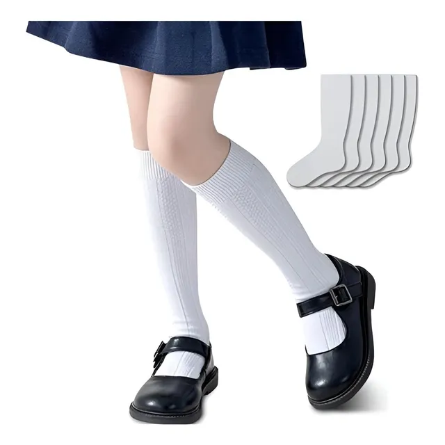 Gb Calcetines Hasta La Rodilla De Algodón Trenzado For