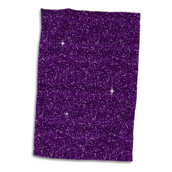 Purpurina Estampado Falso Morado Toalla