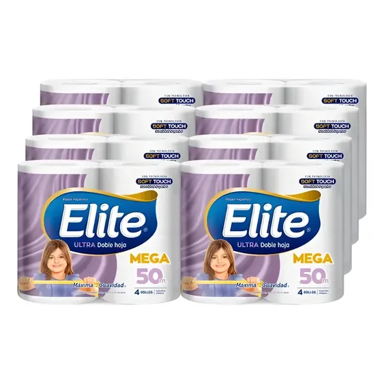 Elite Papel Higiénico 32 Rollos Doble hoja - 50 m | Cuotas sin interés