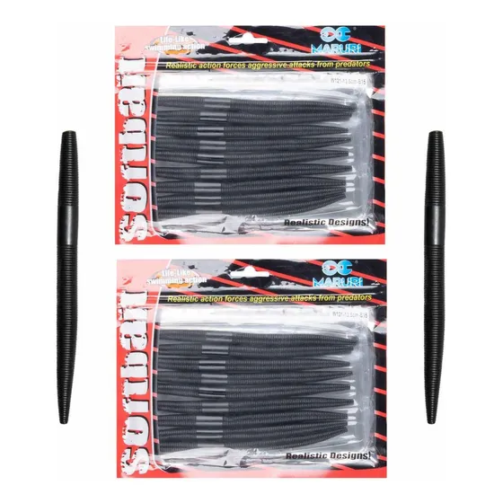 20 Isca Minhoca Artificial Maruri 13,5cm Minhocuçu Silicone