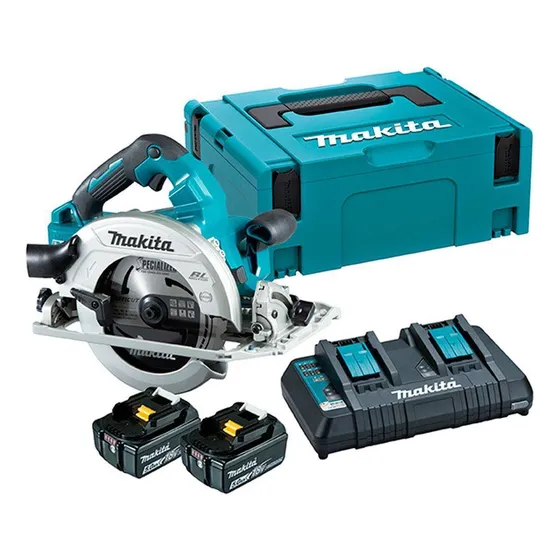 Sierra Circular Inalambrica 7 1/4 36v Makita Dhs782pt2j Color Turquesa Frecuencia 50 Hz / 60 Hz