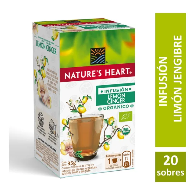 Infusión Limón Jengibre Nature's Heart® 20 Sobres