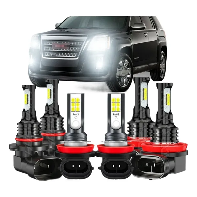 Para Gmc Terrain 10-15  6 Bombillas Led Hi/lo + Antin Combi