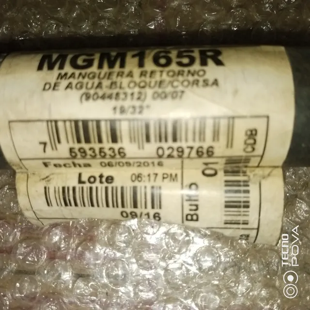 Manguera Retorno De Agua- Bloque 90448312/ Chevr Corsa 00/07