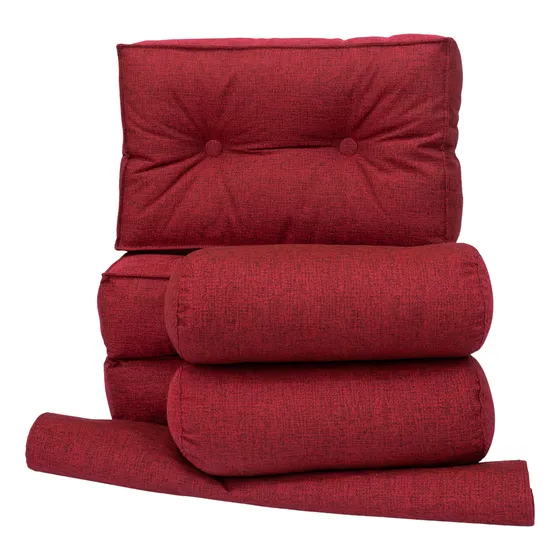 Kit Divan Chenille 3 Almohadones + 2 Caramelos + Funda