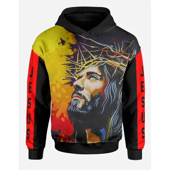 Buzo Jesus Cristo Religion Amor Colores Capucha Y Bolsillos