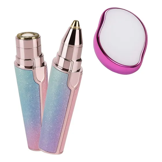 Kit Depiladora Facial Cejas  Piedra Nano Cristal 2 En 1