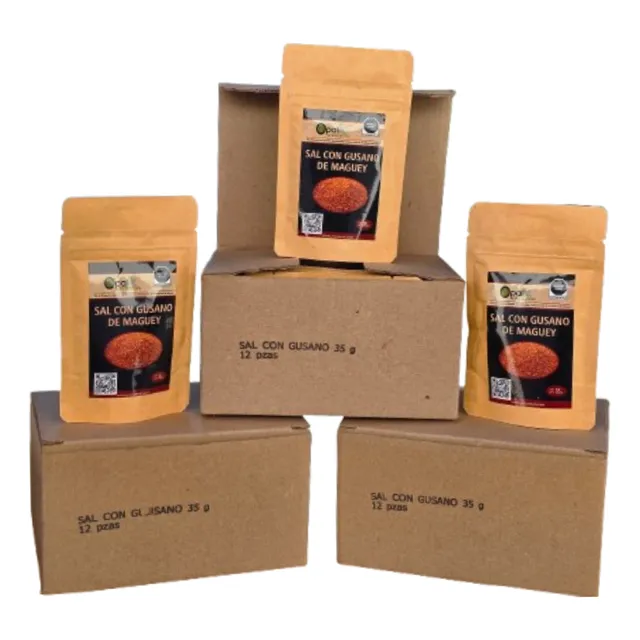 Sal Con Gusano De Agave Opal Prehispánicos - Bolsa Kraft 35g