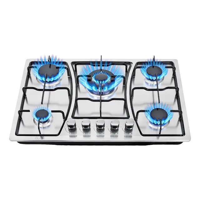 Parrilla A Gas De 5 Quemadores Acero Inoxidable Gas Lp Empotrable Encendido Por Pulso Blick