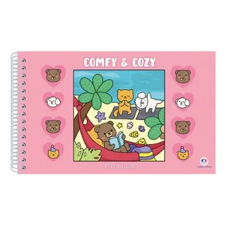 Livro De Colorir - Comfy And Cozy Pink Livro De Colorir - Comfy And Cozy Pink