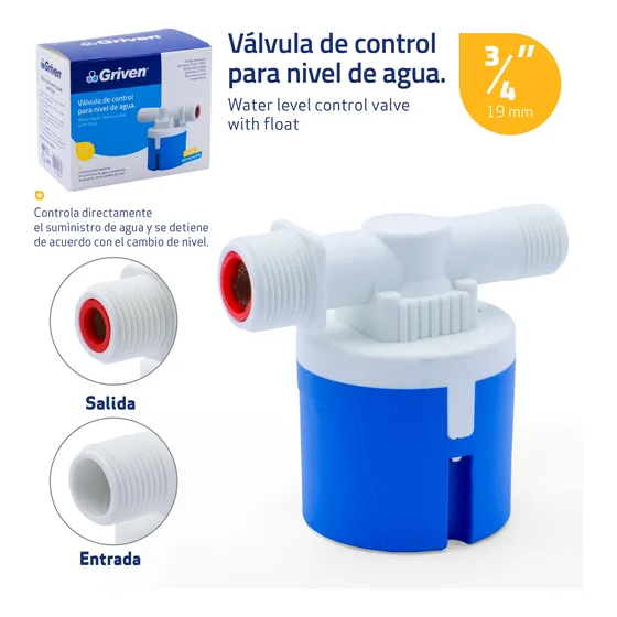 Valvula De Control Para Nivel De Agua 3/4(19mm) Griven