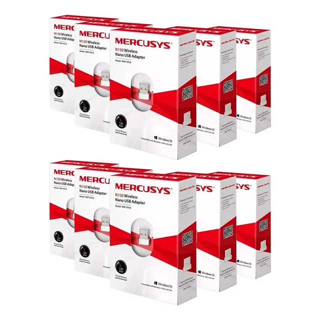 Kit 10 Adaptador De Red Mercusys Usb Mw150us Nano N150mbps