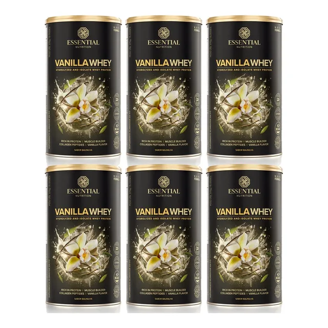 Vanilla Whey 375g - Essential Nutrition - 6 Unidades