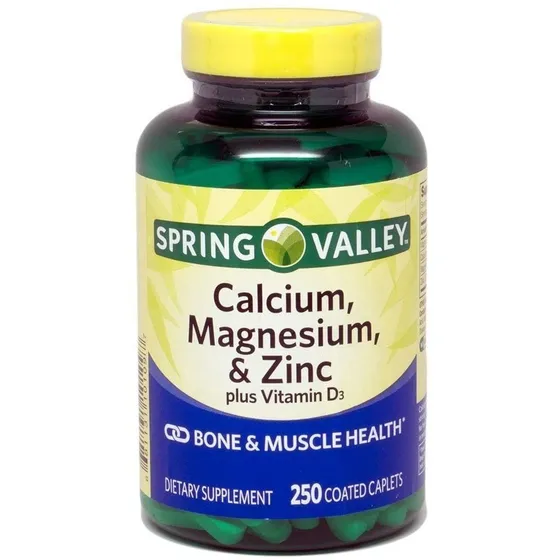 Calcio, Magnesio Y Zinc Spring Valley 250 Comprimidos