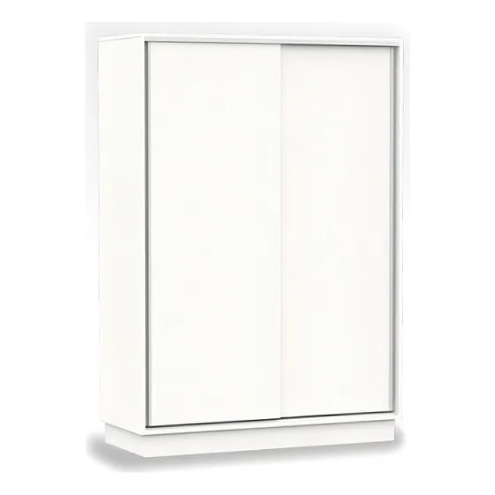 Placard Dielfe Pe 135 Color Blanco De Melamina Con 2 Puertas Corredizas